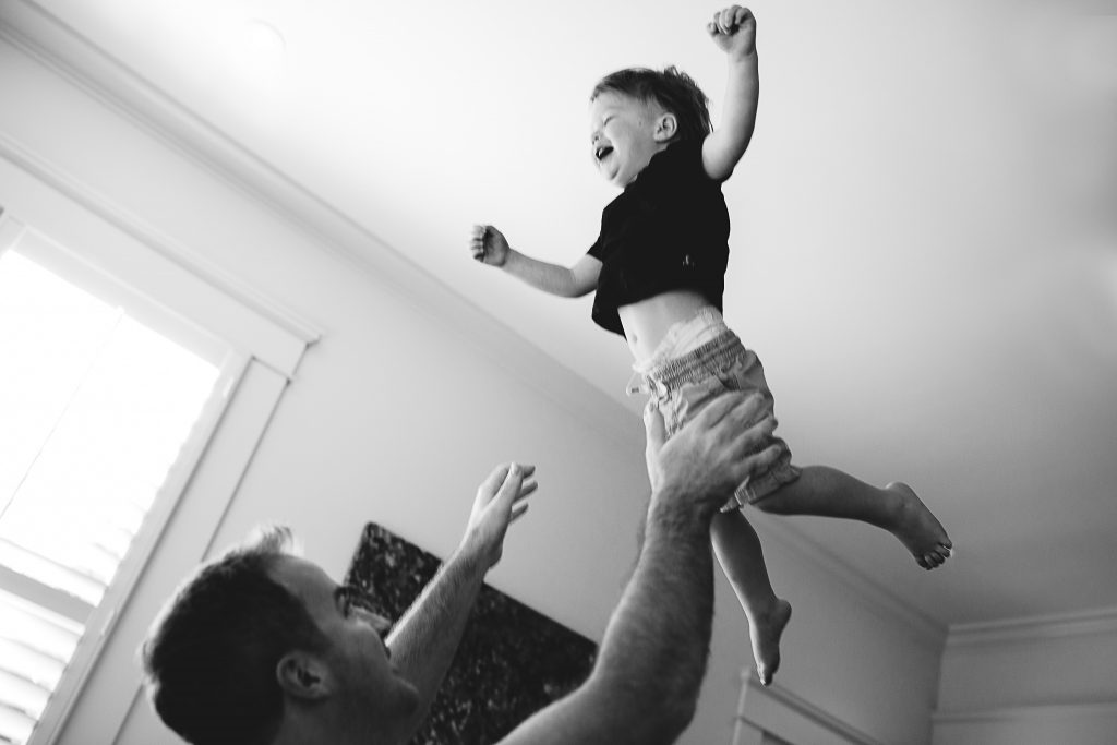dad playing with his son
