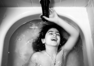 bath time candid photo of a beautiful girl